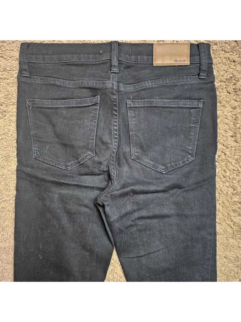 Madewell Jeans Womens 26 28x27 Black Roadtripper Skinny Denim Stretch - Picture 5 of 8